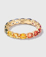 4×3 Oval Rainbow Sapphire Eternity Band (Full)