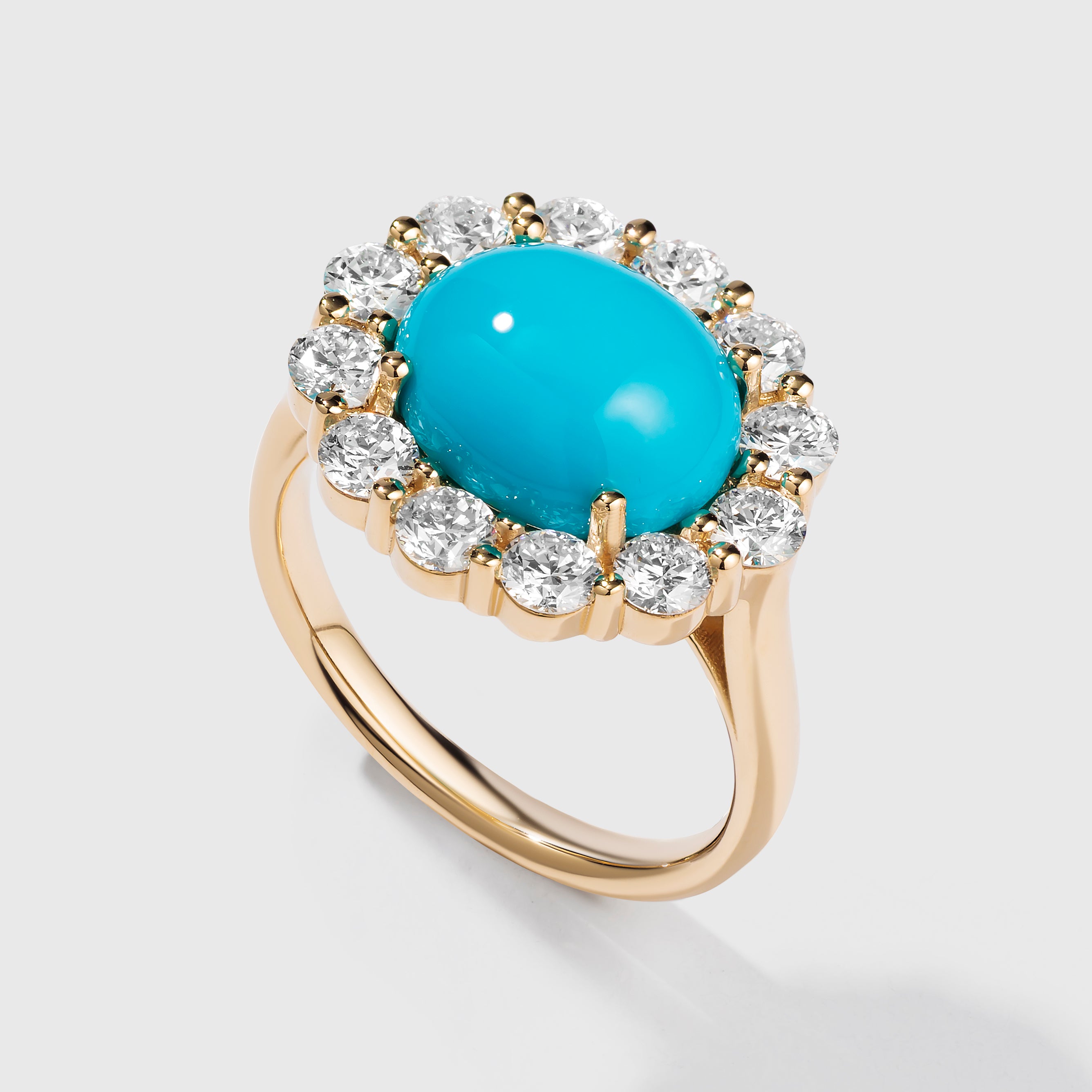 Turquoise Diamond Ring