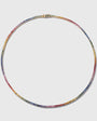 2.4 mm Round Rainbow Sapphire Necklace