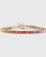 4x3 mm Oval Rainbow Sapphire Bracelet