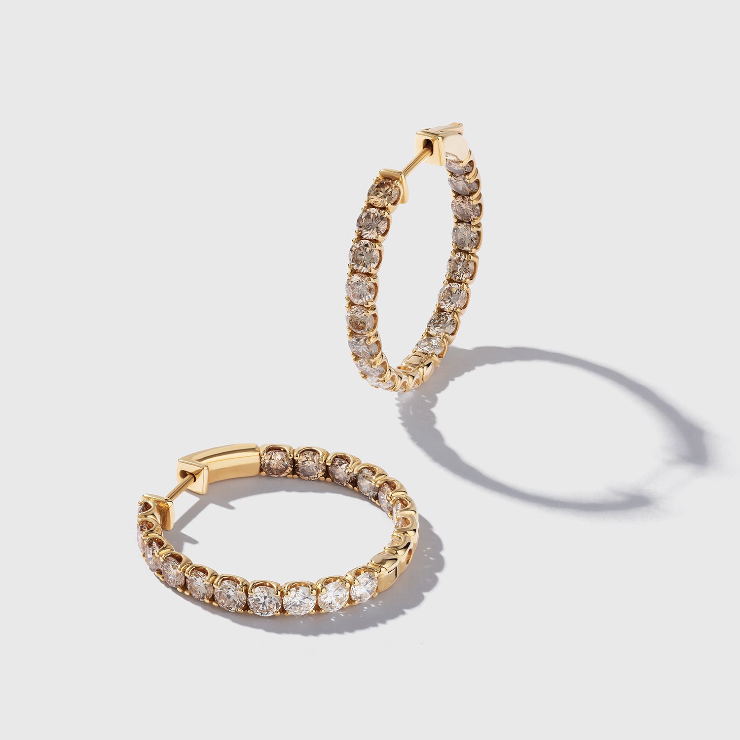 Desert Diamond Ombré Hoop Earrings