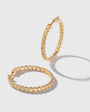 1.25 inch 3 mm Round Yellow Sapphire Earrings