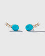 Turquoise & Diamond Ear Climber