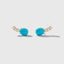 Turquoise & Diamond Ear Climber