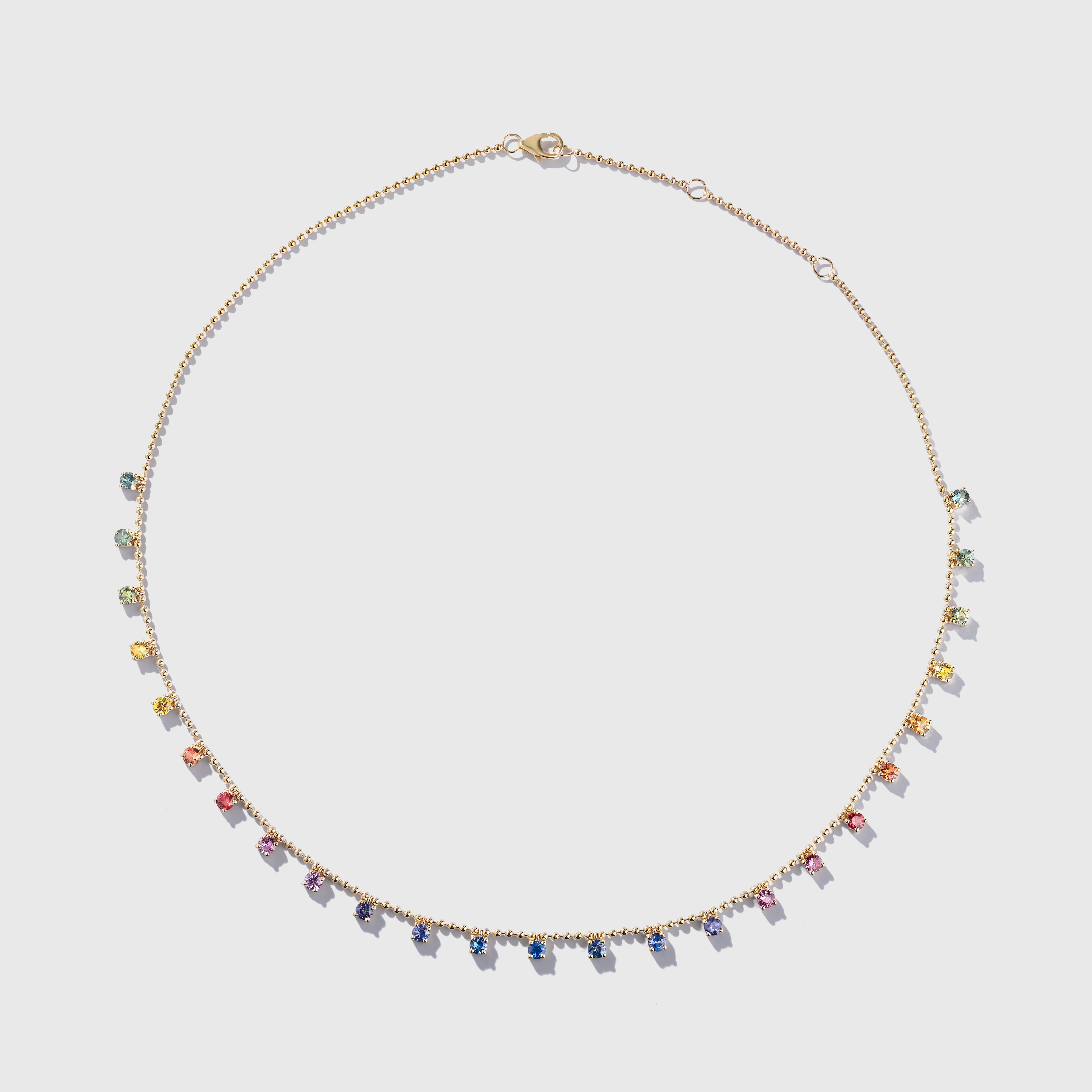 Rainbow Sapphires By The Yard Necklace