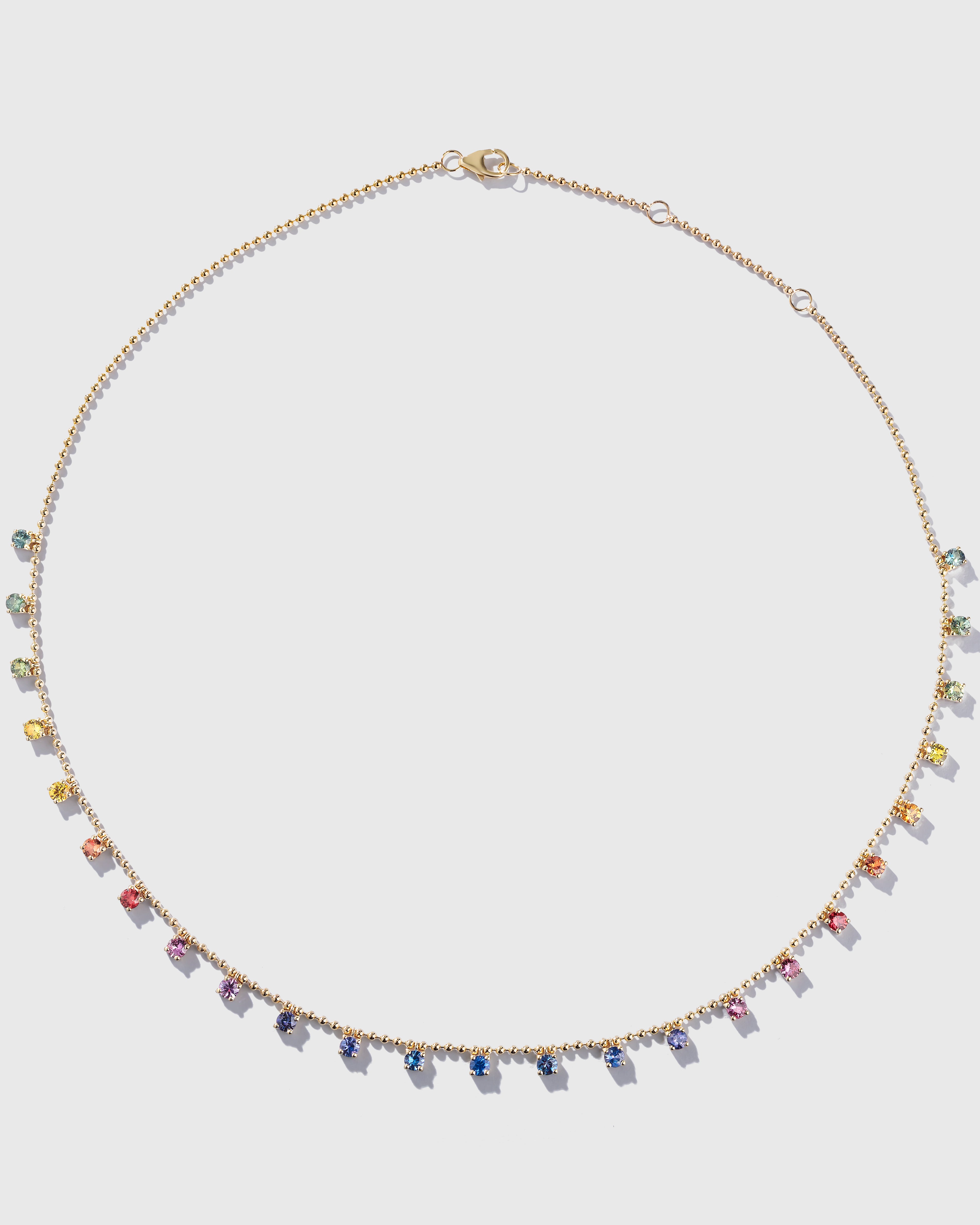 Rainbow Sapphires By The Yard Necklace