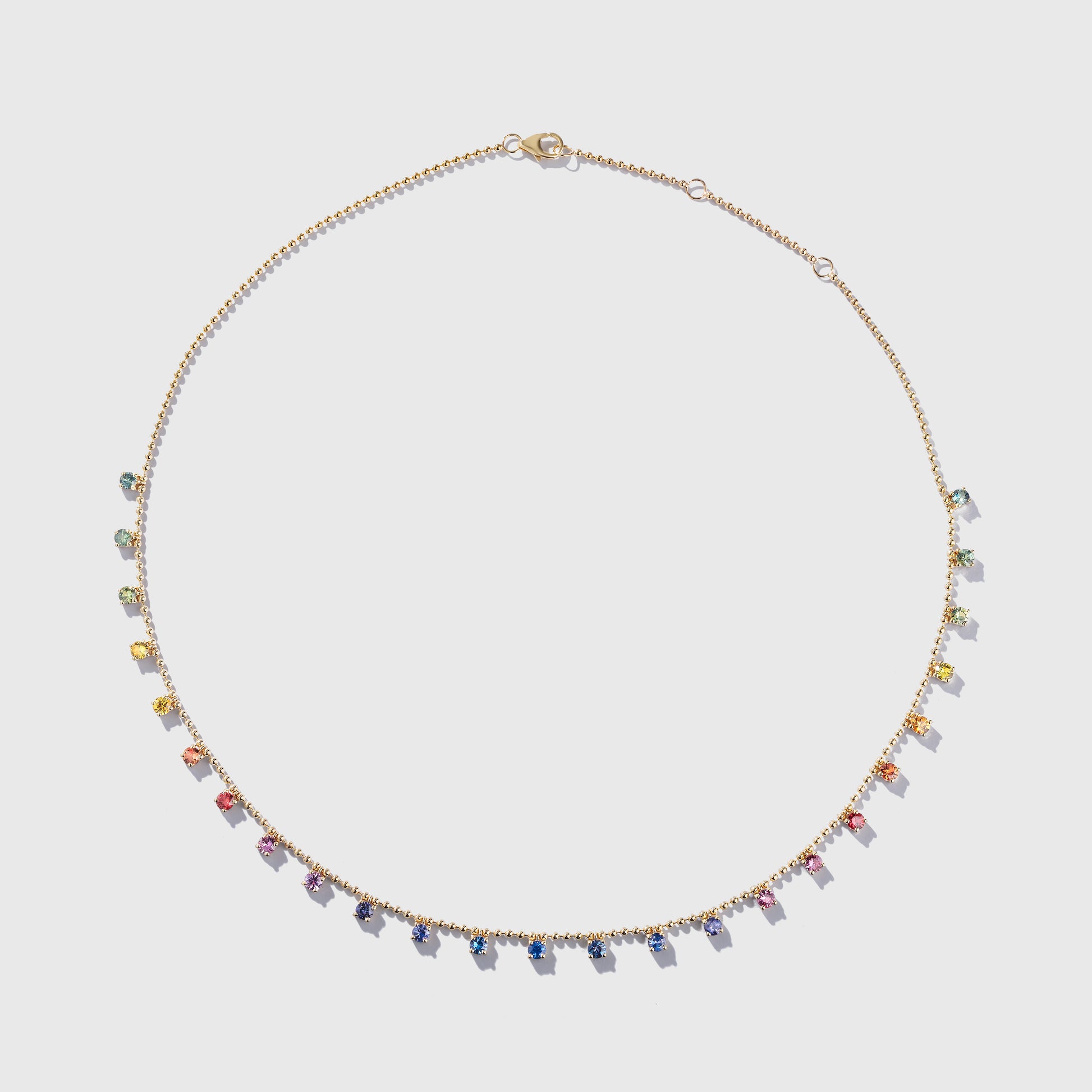 Rainbow Sapphires By The Yard Necklace
