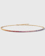3.5 mm Round Rainbow Sapphire Choker