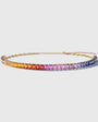 5x4 mm Emerald Cut Rainbow Sapphire Choker