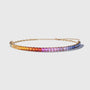 5x4 mm Emerald Cut Rainbow Sapphire Choker