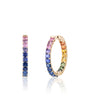 1.25 inch 3.5 mm Ascher Rainbow Sapphire Earrings