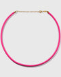 Hot Pink Leather Cord Necklace