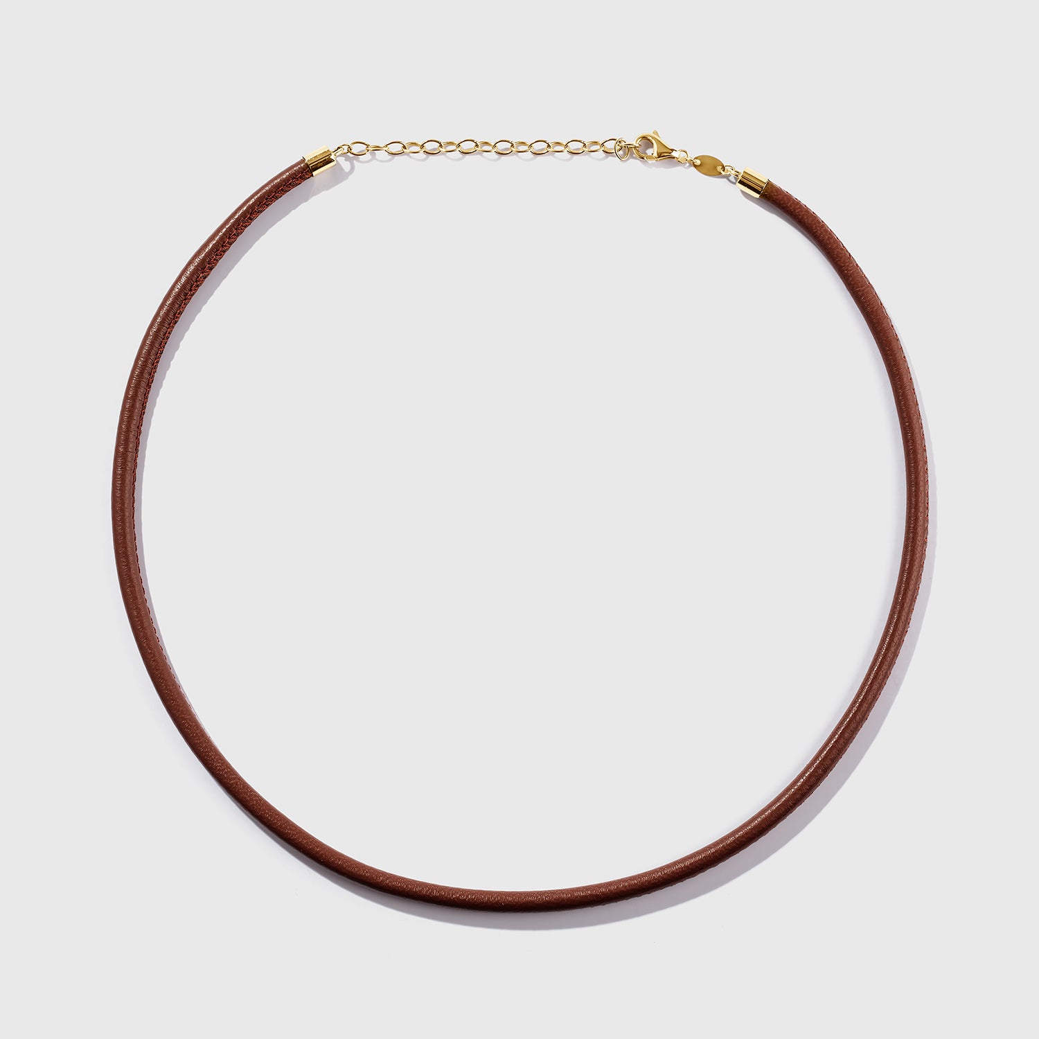 Brown Leather Cord Necklace