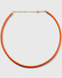Orange Leather Cord Necklace