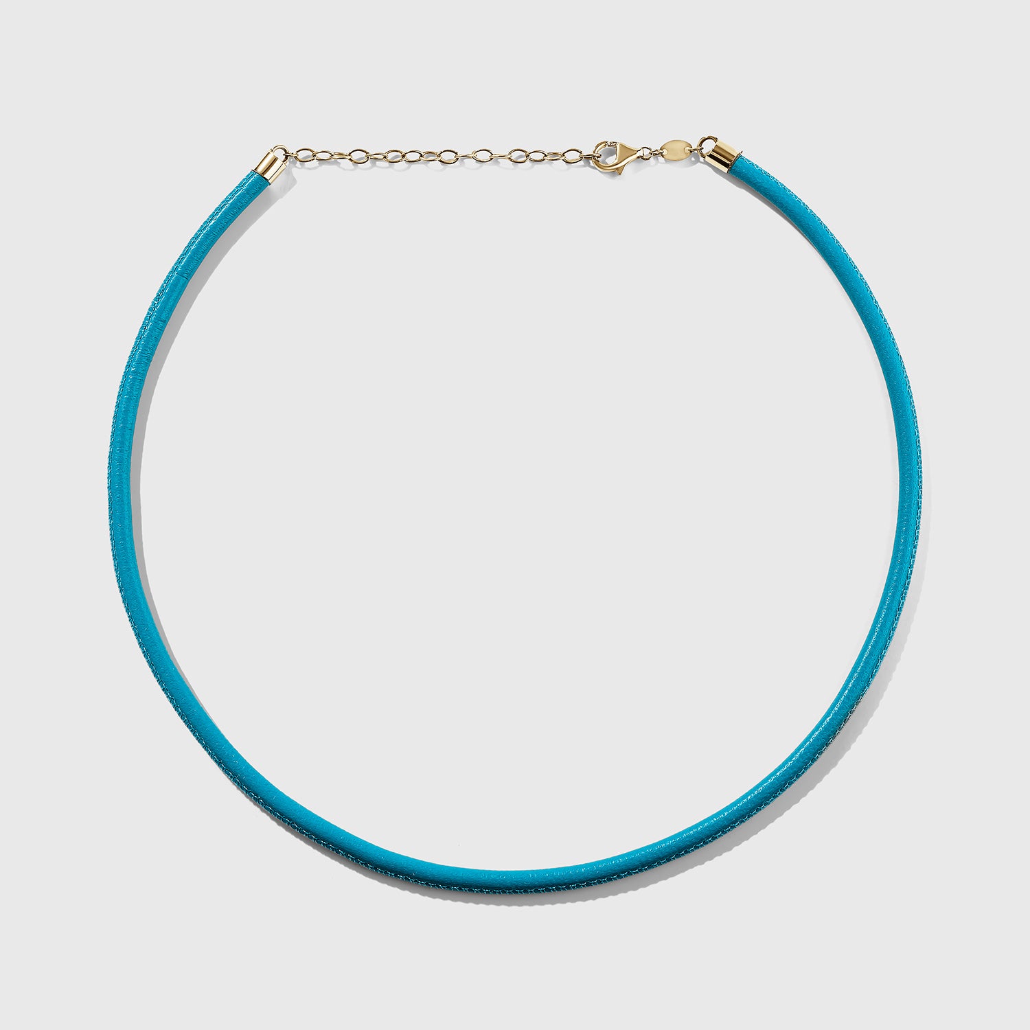 Turquoise Leather Cord Necklace
