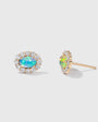 Opal Diamond Stud Earrings