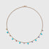 Turquoise Rainbow Confetti Necklace