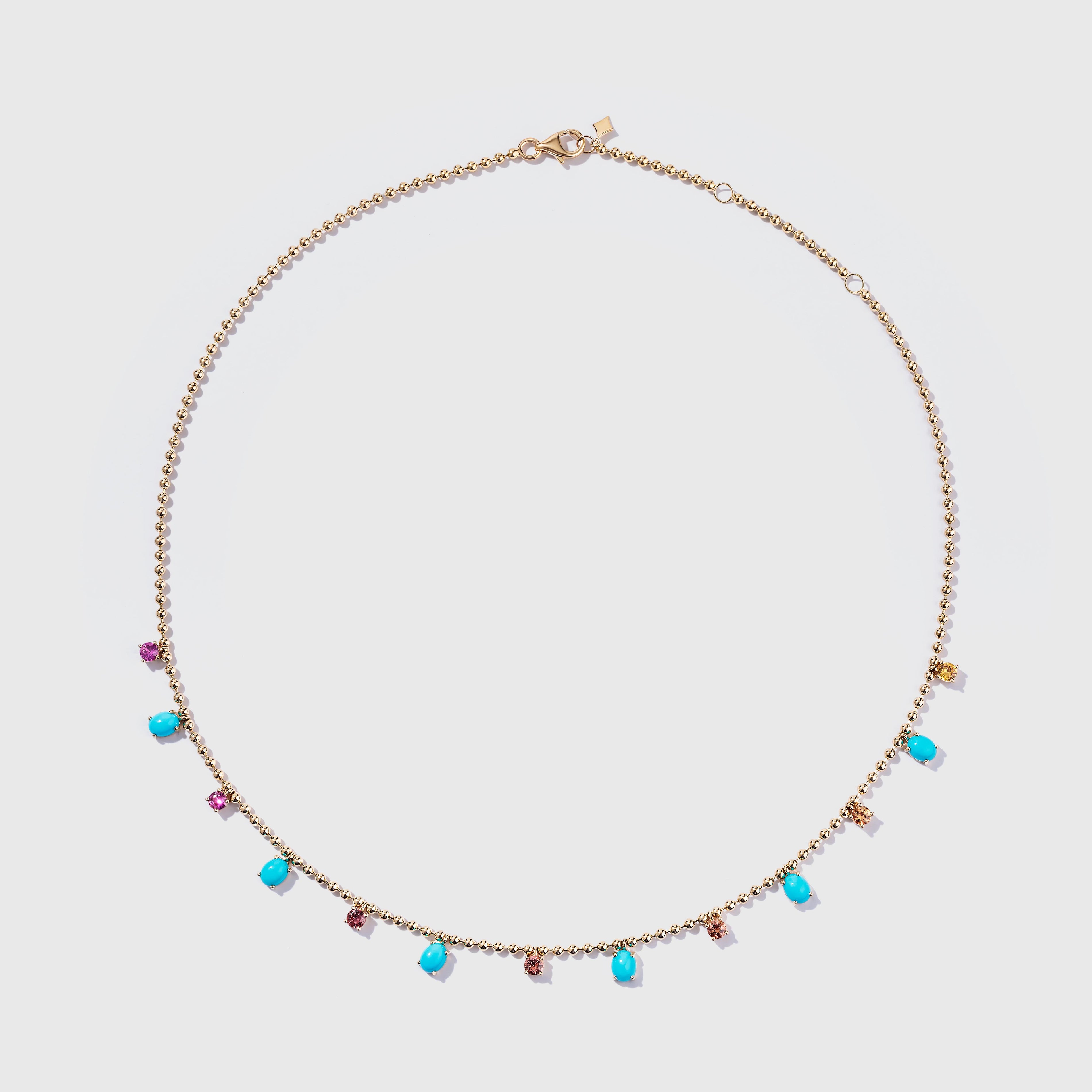 Turquoise Sunset Confetti Necklace