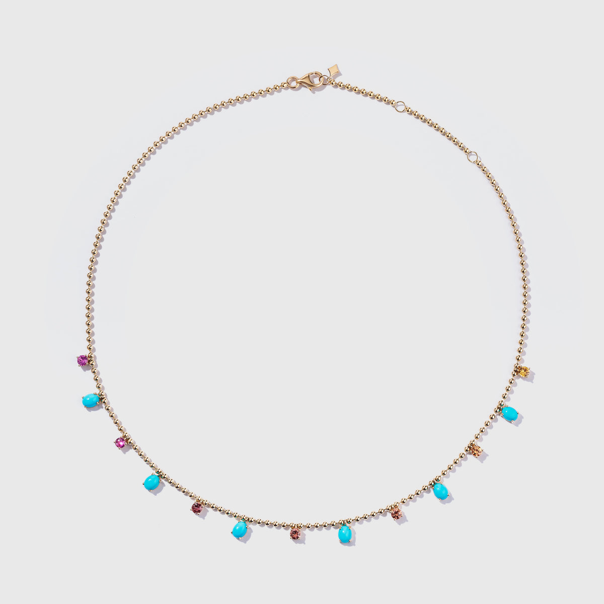 Turquoise Sunset Confetti Necklace