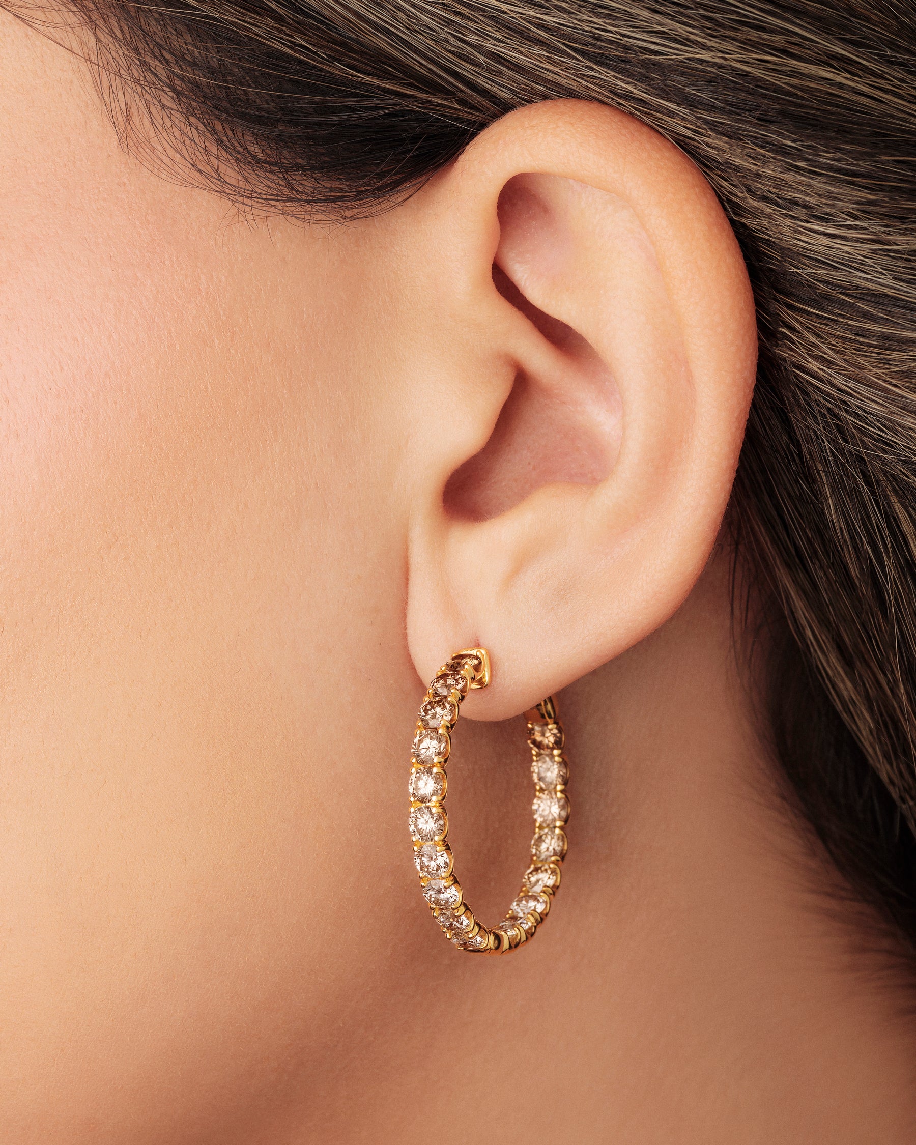 Desert Diamond Ombré Hoop Earrings