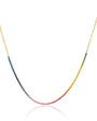 Halfway 2.4 mm Round Rainbow Sapphire Necklace