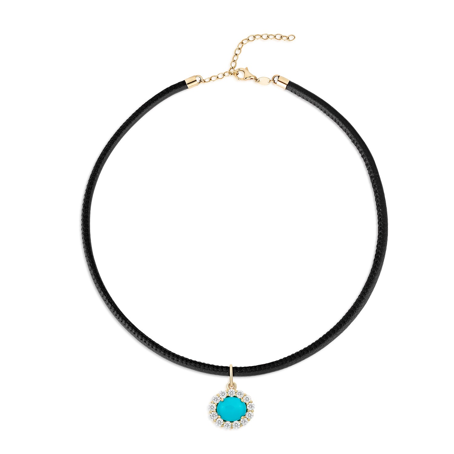 Black Leather Cord Necklace