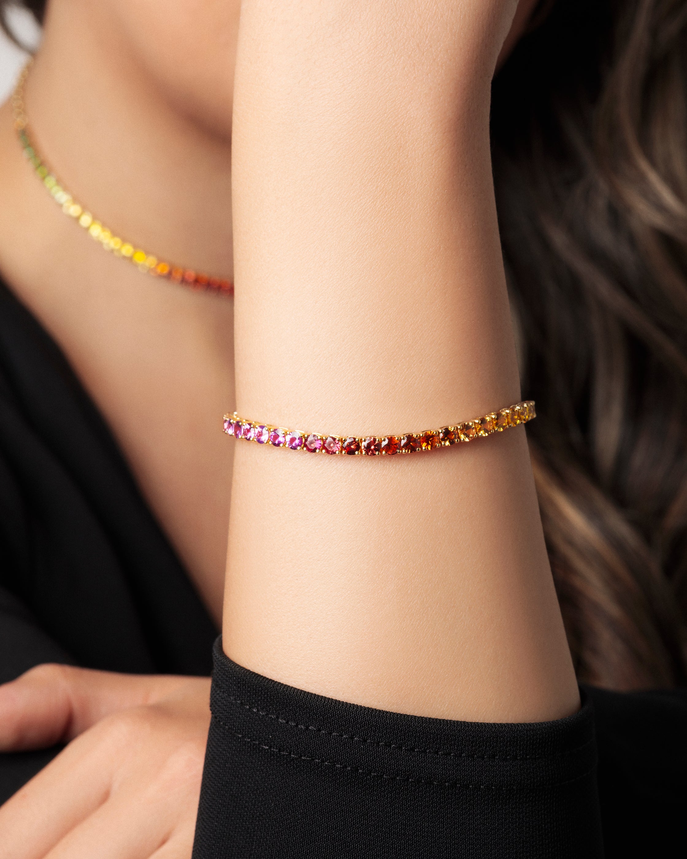 3.5 mm Round Sapphire Bracelet