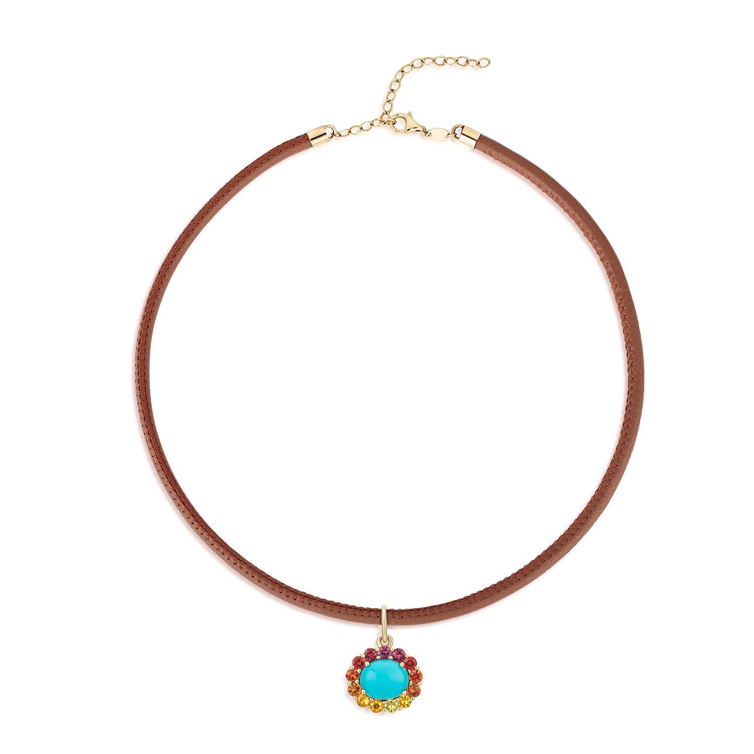 Brown Leather Cord Necklace