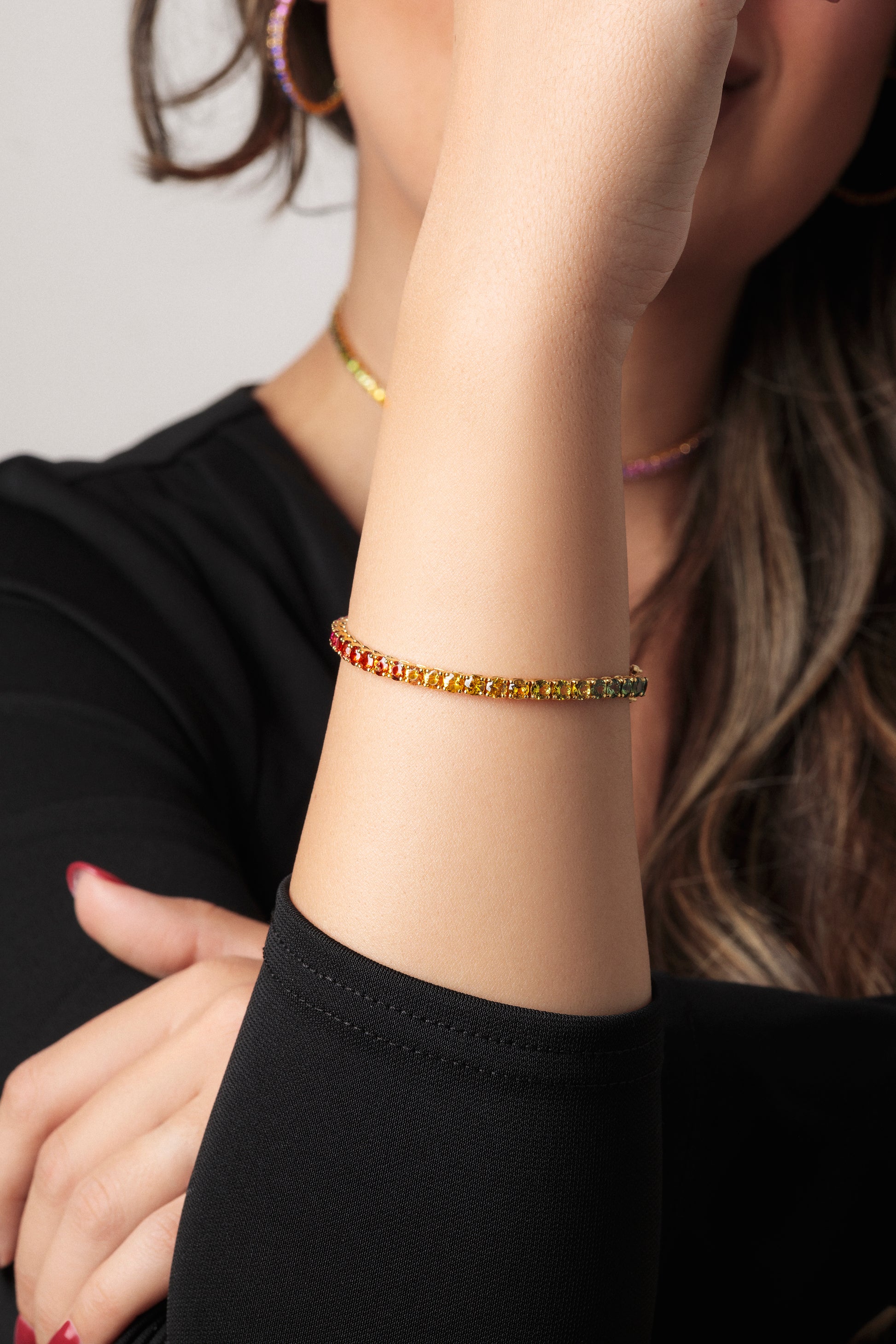 3.5 mm Round Sapphire Bracelet