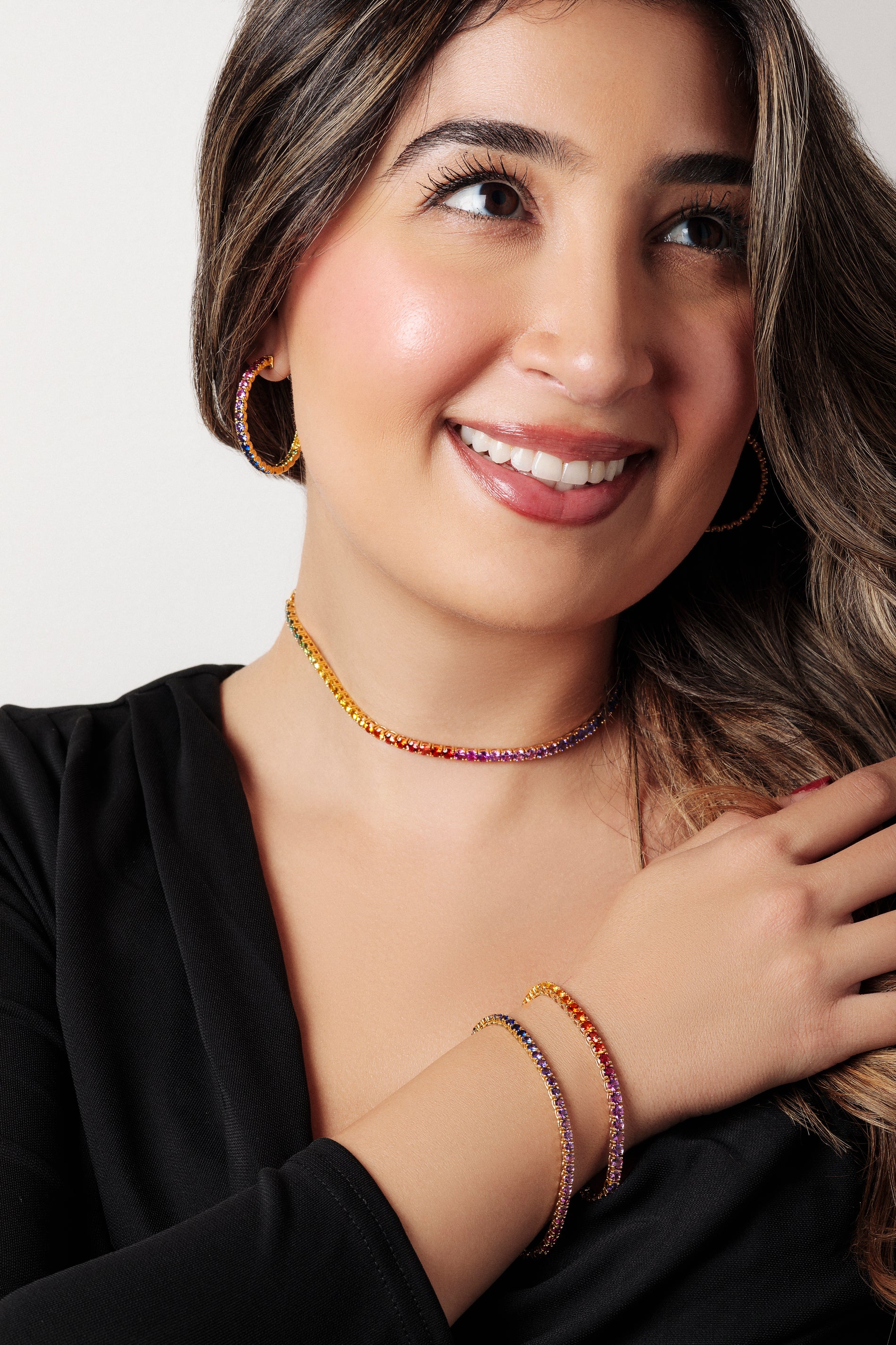 3.5 mm Round Rainbow Sapphire Choker – Julia Chafé