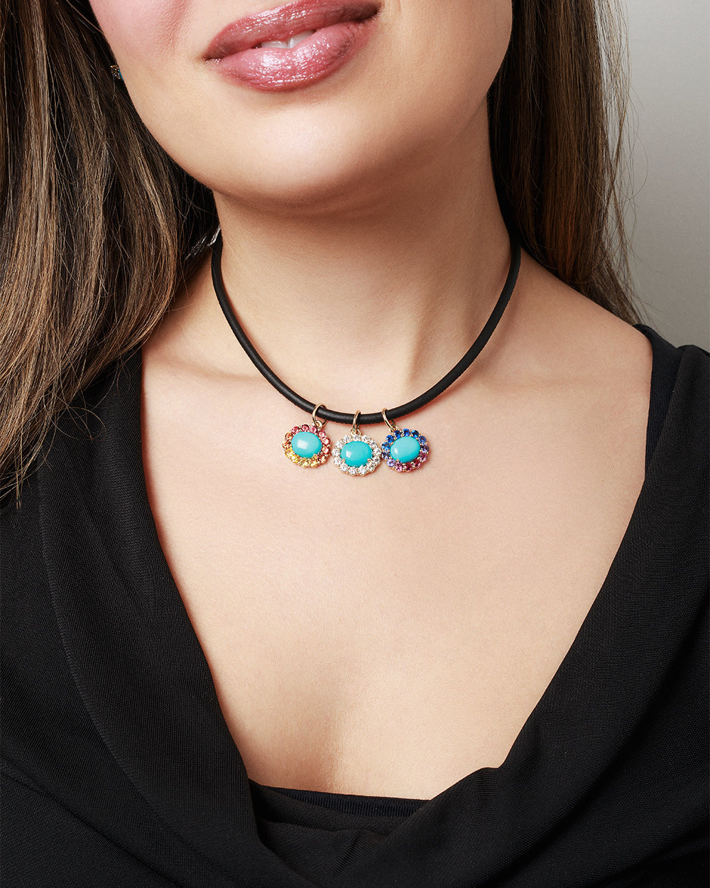 Black Leather Cord Necklace