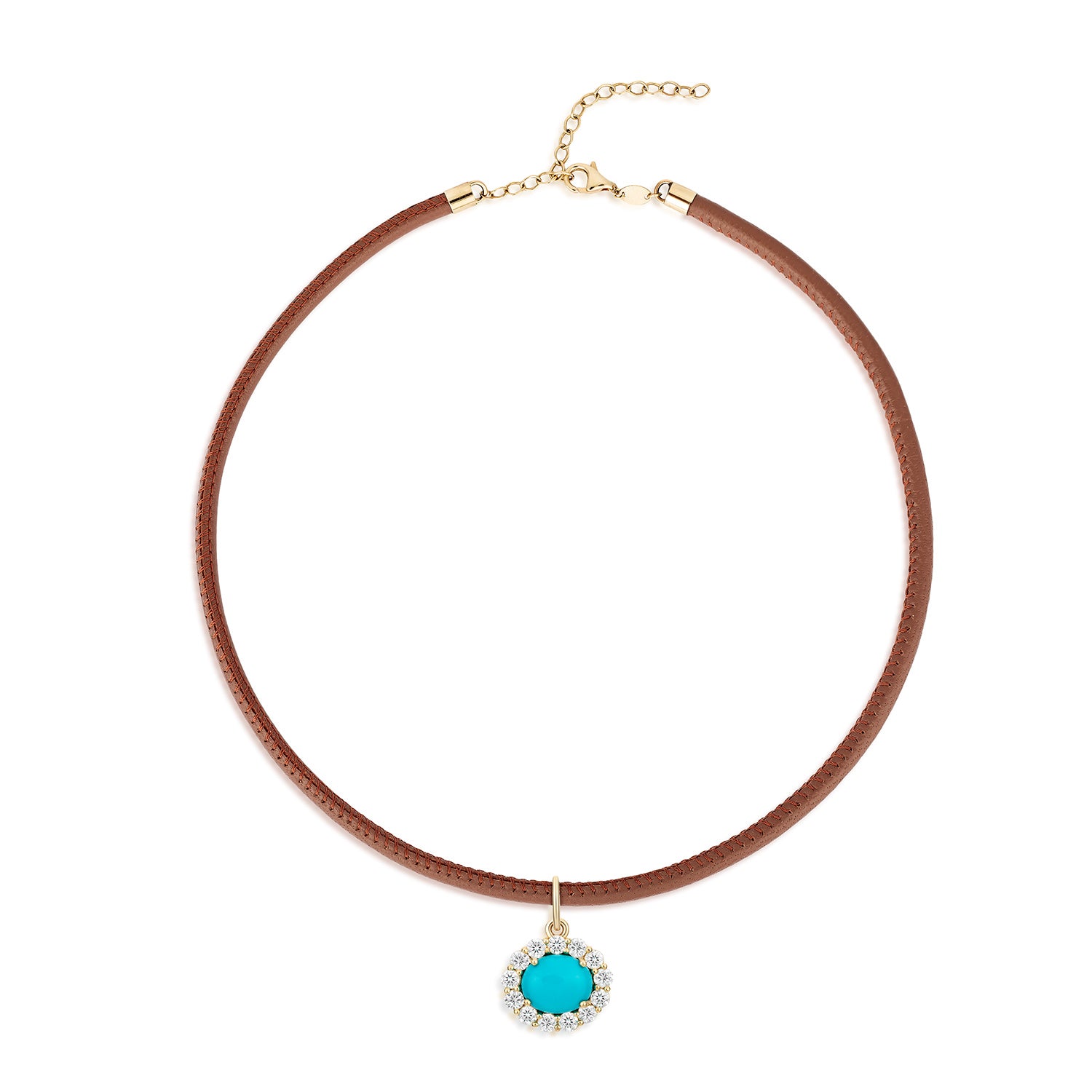 Brown Leather Cord Necklace