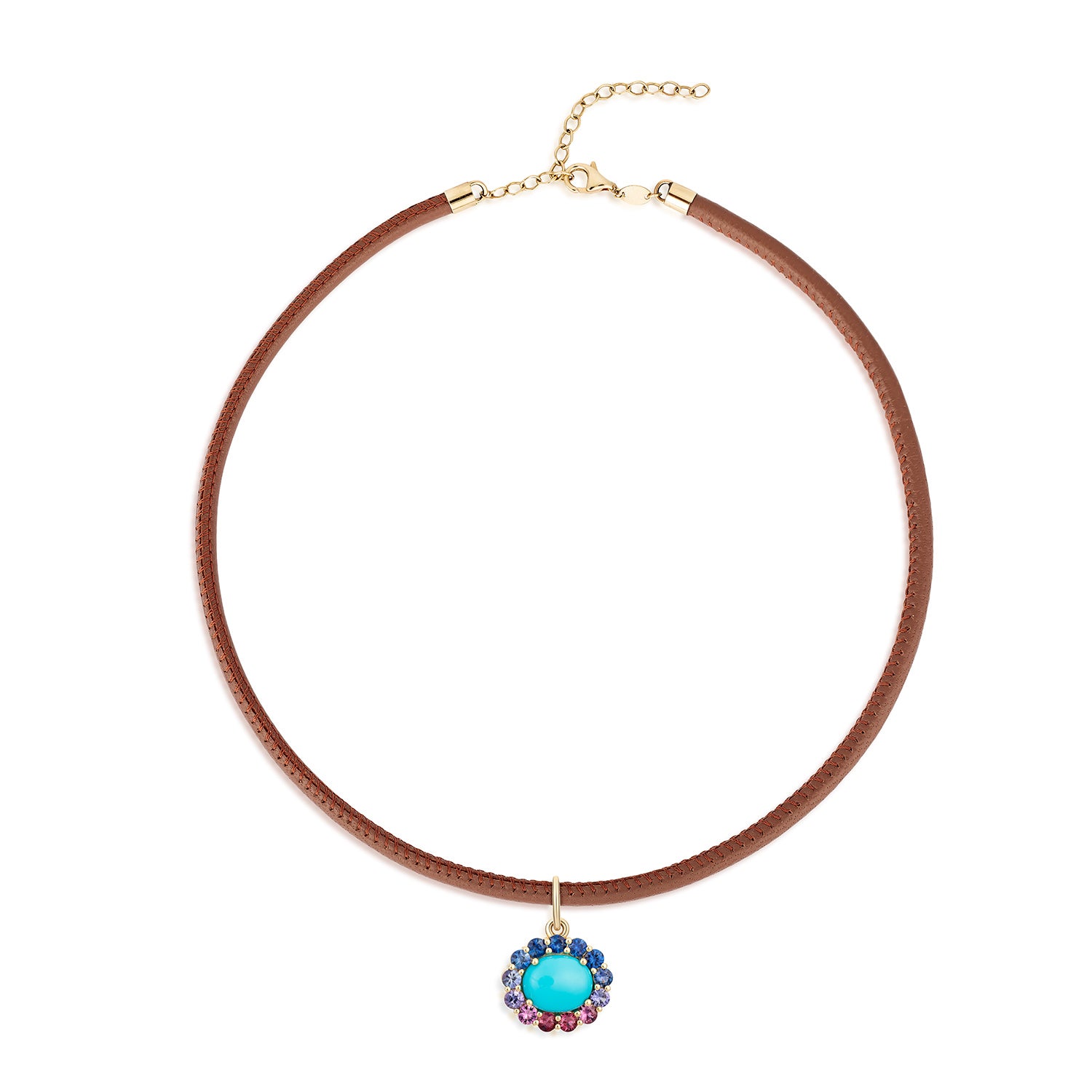 Brown Leather Cord Necklace