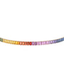 6x4 mm Emerald Cut Rainbow Sapphire Bracelet