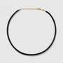 Black Leather Cord Necklace