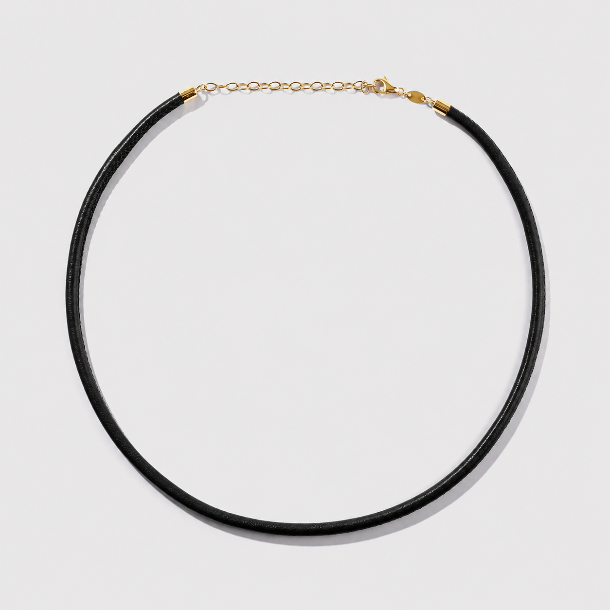 Black Leather Cord Necklace