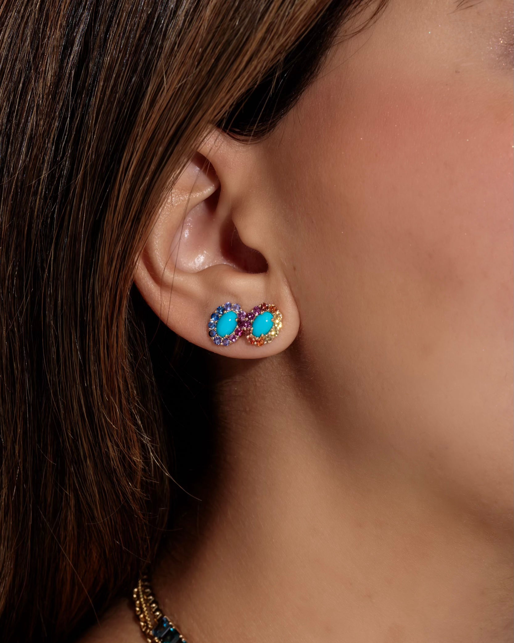 Turquoise Twilight Stud Earrings