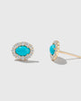 Turquoise Diamond Stud Earrings