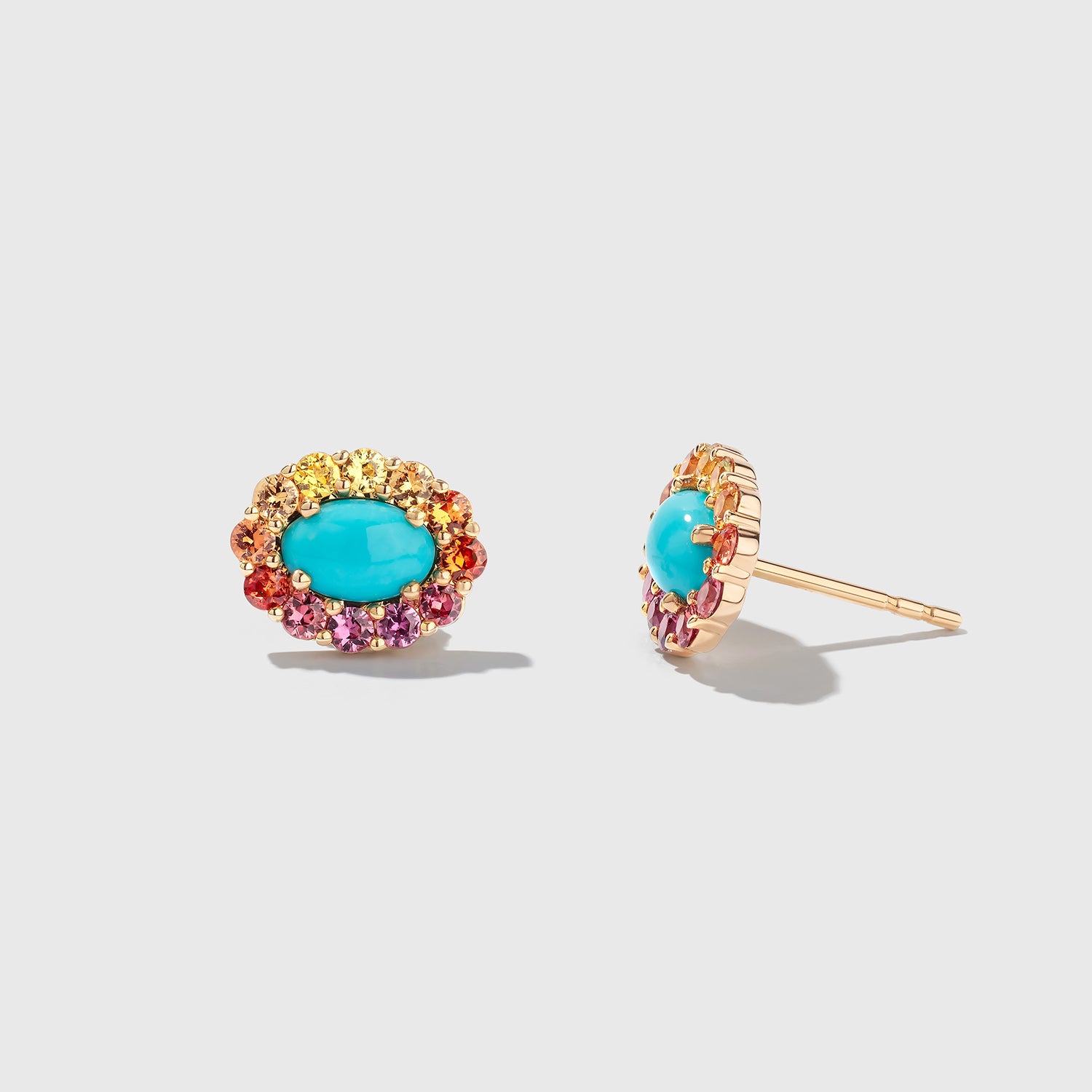 Turquoise Sunset Stud Earrings