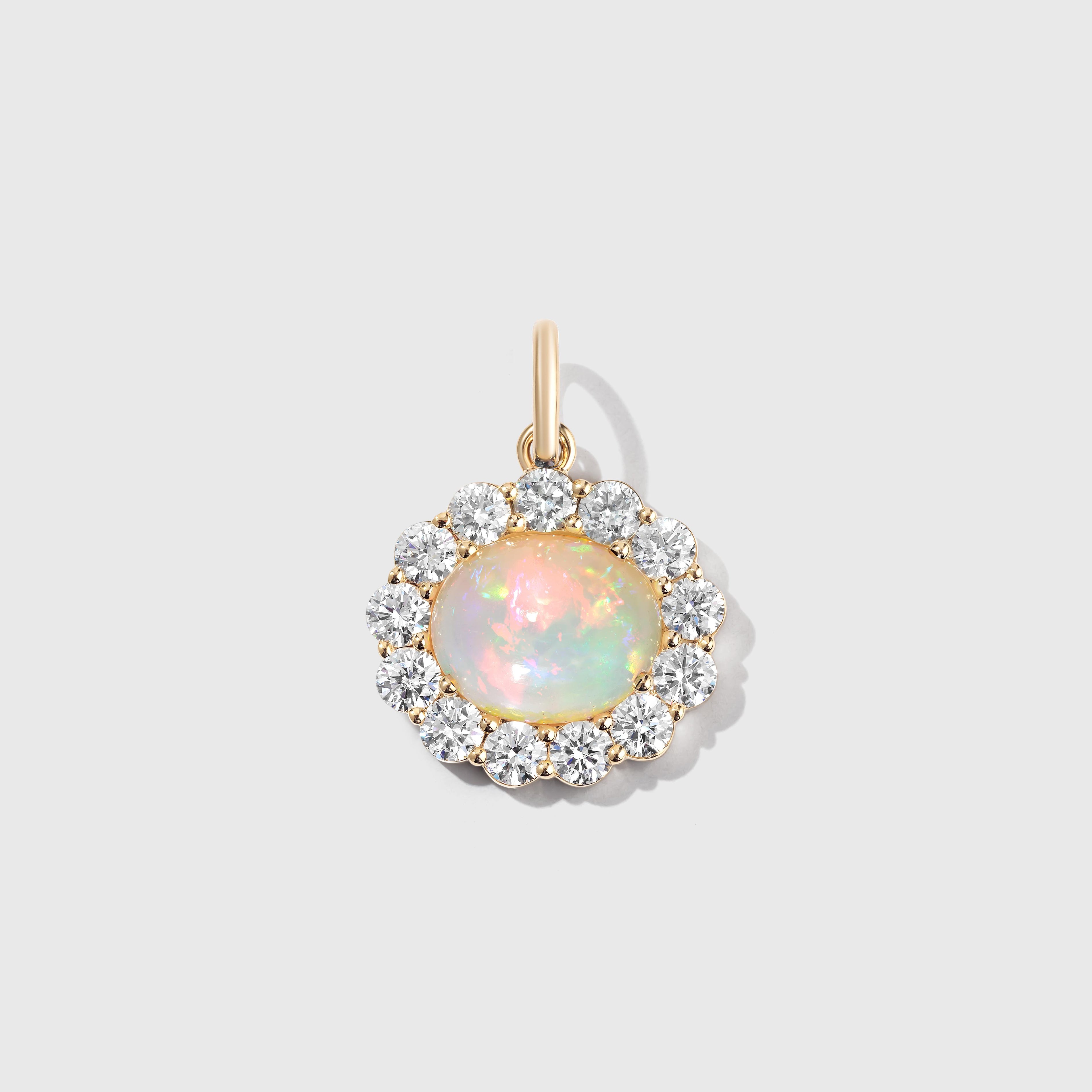Turquoise & Diamond Charm/Pendant