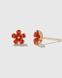 Orange Garden Party Stud Earrings