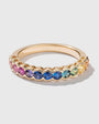 Rainbow Sapphire Bubble Band Ring