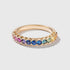 Rainbow Sapphire Bubble Band Ring