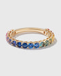 Rainbow Sapphire Petite 3/4 Eternity Band