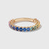 Rainbow Sapphire Petite 3/4 Eternity Band